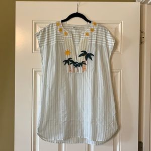 Madewell Palm Tree Embroidered Cover Up NWOT